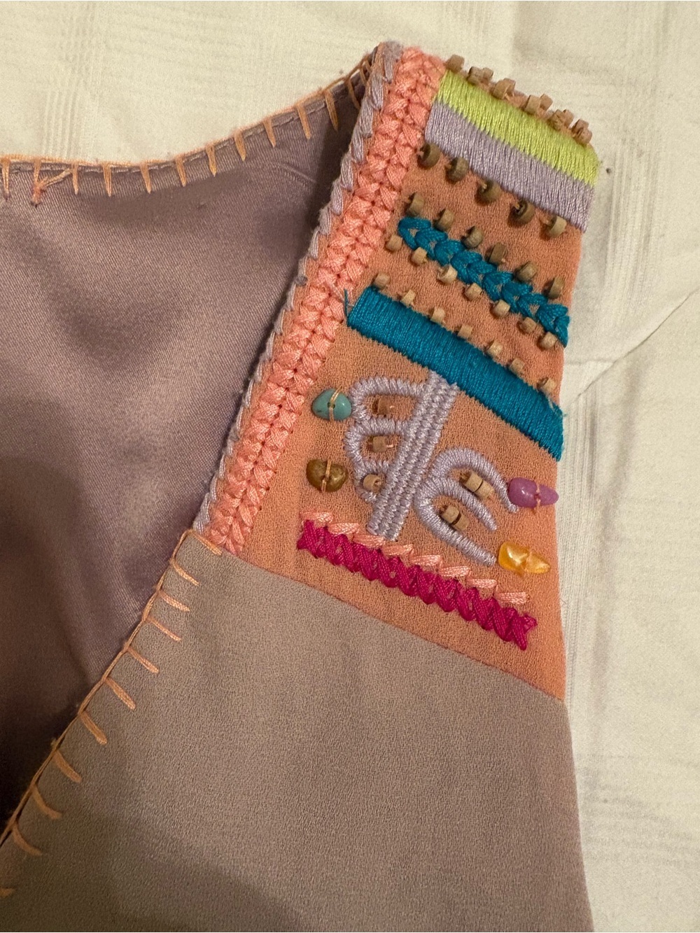Altar’d State Embroidered Chiffon Dress Small Boho Fit Flare Festival EUC - Picture 5 of 8